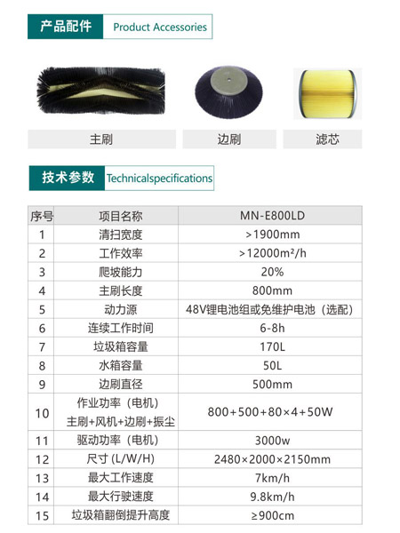 新型全封闭自卸式静宁扫地机MN-E800LD